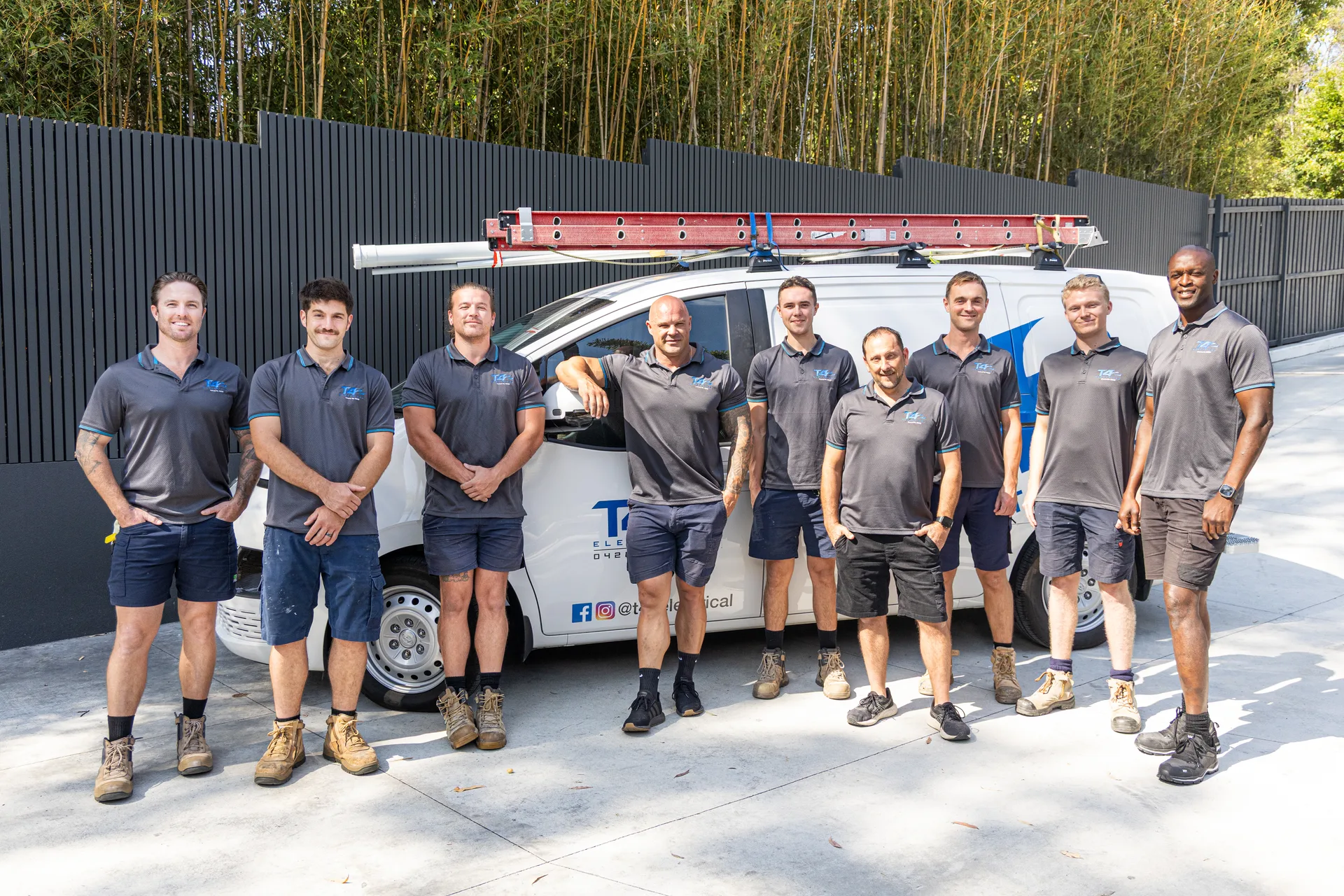 The Air Conditioning Paradise Point team with a service van